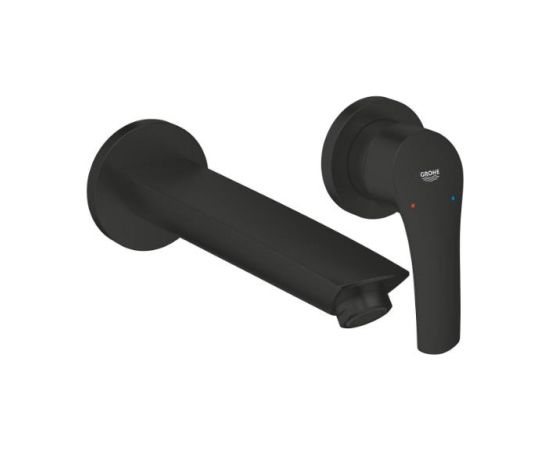 Grohe izlietnes maisītāja Eurosmart virsapmetuma daļa, 2MC, iztece 211 mm, no sienas, matēta melna