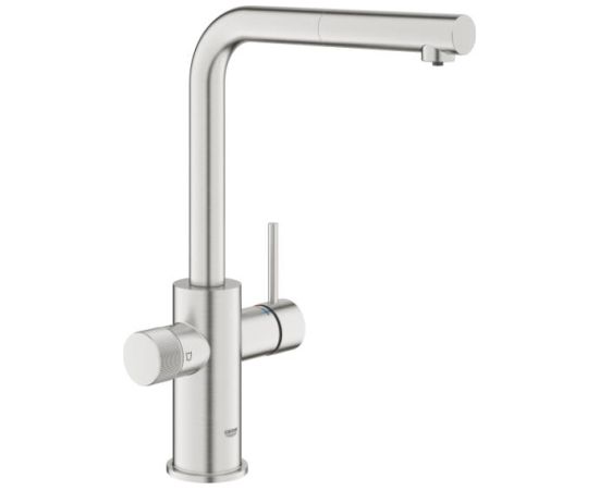 virtuves izlietnes maisītājs ar izvelkamo dušu Grohe Blue Pure Minta (bez filtra!), supersteel