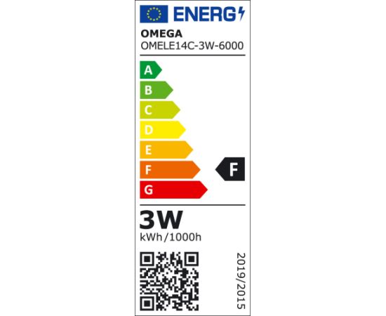 Omega LED лампа E14 3W 6000K Candle (42955)