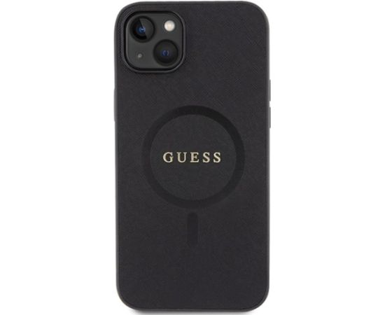 Guess Saffiano MagSafe Back Case Aizsargapvalks Priekš Apple iPhone 15