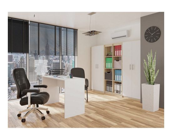 Top E Shop dokumentu skapis OLIV 2D, 74×35×180 cm, SONOMA ozolkoka / baltā kombinācijā