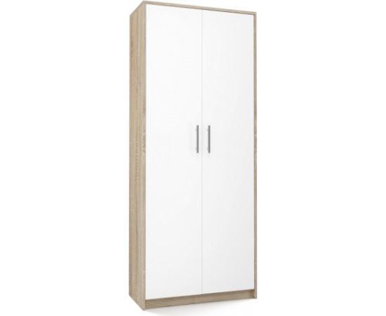 Top E Shop dokumentu skapis OLIV 2D, 74×35×180 cm, SONOMA ozolkoka / baltā kombinācijā