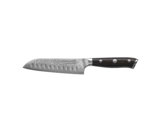 Kohersen Elegance Ebony Wood Santoku knife Damascus steel 12.7 cm