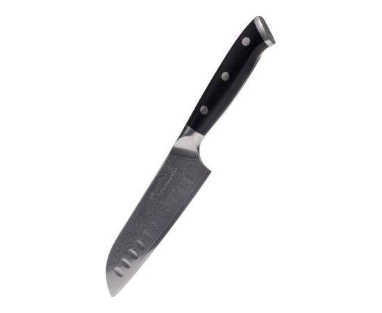 Kohersen Elegance Ebony Wood Santoku knife Damascus steel 12.7 cm
