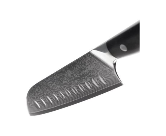 Kohersen Elegance Ebony Wood Santoku knife Damascus steel 12.7 cm