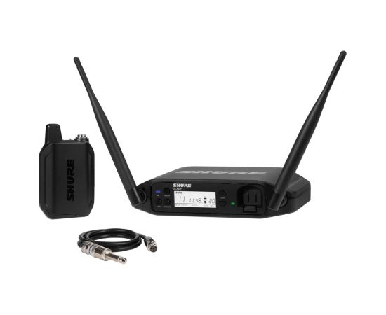 Shure GLXD14+E-Z4 - Cyfrowy system bezprzewodowy DUAL BAND z nadajnikiem bodypack i kablem gitarowym WA302