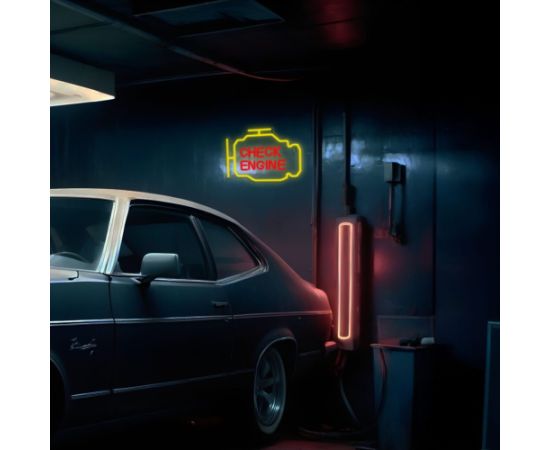 Manta SNL94YE Style Neon Lights CHECK ENGINE Dekoratīvais apgaismojums 