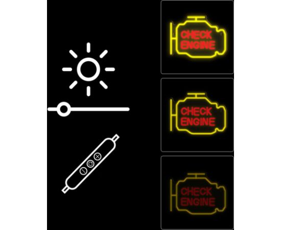 Manta SNL94YE Style Neon Lights CHECK ENGINE Dekoratīvais apgaismojums 