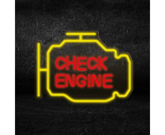 Manta SNL94YE Style Neon Lights CHECK ENGINE Dekoratīvais apgaismojums 