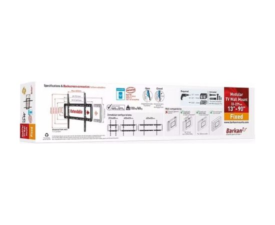 Barkan BM400T 13"-90" TV, fiksuotas, sieninis