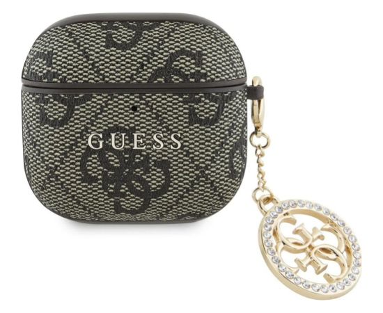 Guess -  Etui Guess 4G Strass Charm do AirPods 4 Brown