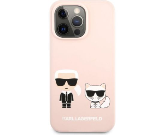 Karl Lagerfeld Apple  iPhone 13 Pro Choupette Liquid Silicone Case Pink