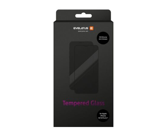 Evelatus Apple  Evelatus iPhone 14/13/13 Pro/16e/SE4 Rubber Anti-Broken 3D Glass Full Cover Japan Glue Anti-Static