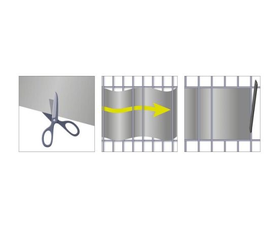 Лента для забора TENAX FLEXI 2,05x0,19 м (1000 г/м2) Темно-серый + 2 шт. концевые зажимы