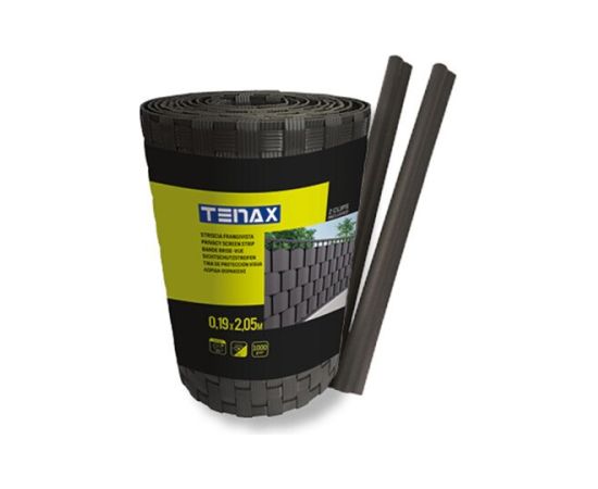 Лента для забора TENAX FLEXI 2,05x0,19 м (1000 г/м2) Светло-серый/Темно-серый + 2 шт. концевые зажимы