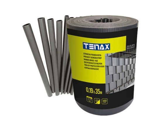 Лента для забора TENAX TWIST 3500x19 см (450 г/м2) Коричневый + 25 шт. концевых зажимов