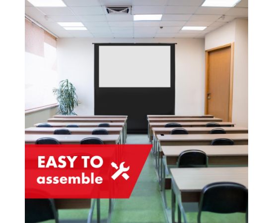 Maclean MC-212 Portable Projection Screen, Compact, Floor, 80", 16:10