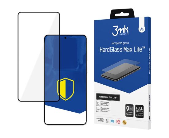 Защитное стекло дисплея 3mk Hard Glass Max Lite Samsung S937 S25 Edge черное