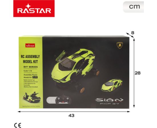 Конструктор радиоуправляемый Rastar LAMBORGHINI SIAN 1:18 8+ CB41298
