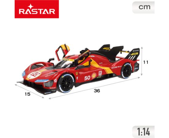 Rastar Radiovadāmā mašīna FERRARI 499P 1:14 6 virz., baterijas 6+ CB41288