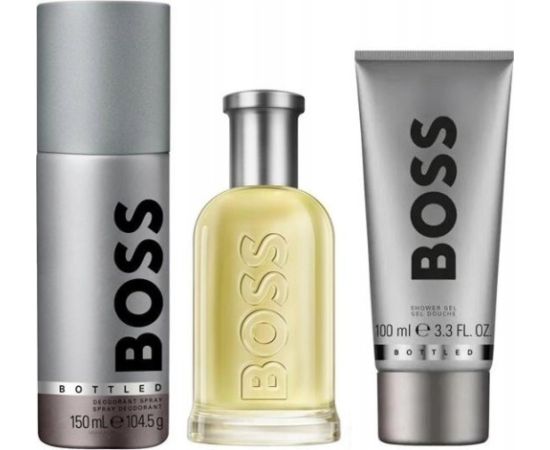 GIFTSET HUGO BOSS Bottled EDT spray 100ml + SHOWER GEL 100ml + DEO spray 100ml
