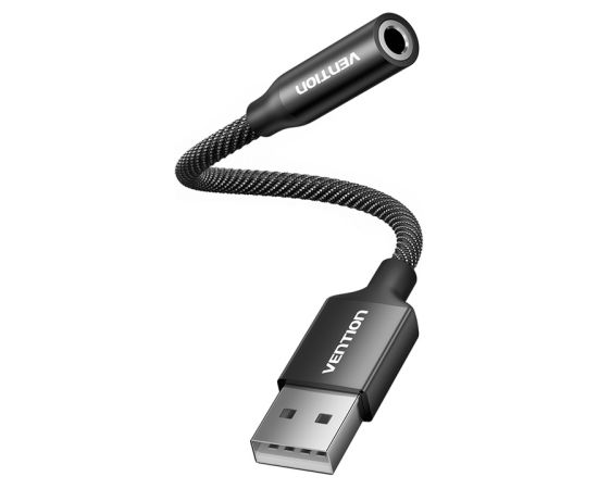 Single-port USB external sound card Vention Gome 0.25m (black)