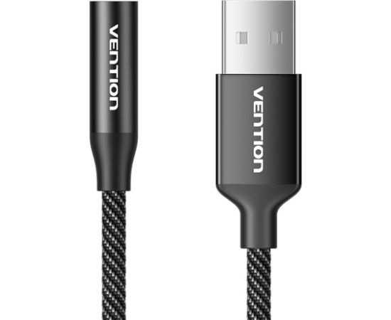 Single-port USB external sound card Vention Gome 1m (black)