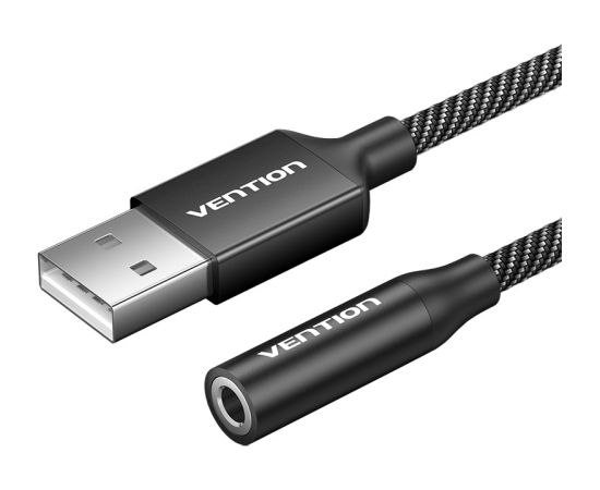 Single-port USB external sound card Vention Gome 1m (black)