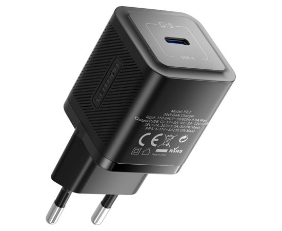 Vention FEZW0-EU USB-C GaN power charger (30W) (black)