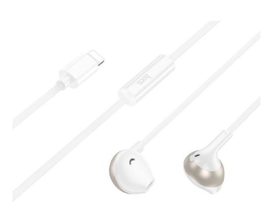 Hoco   M115 Sagacious universal earphones with microphone iP White