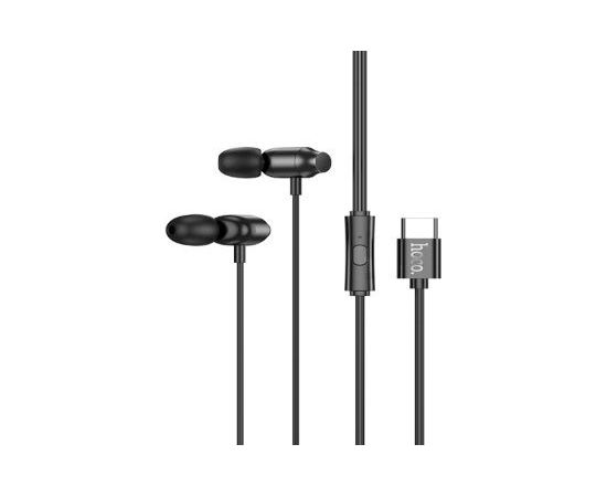 Hoco   M122 Power metal universal digital earphones with microphone Type-C Black