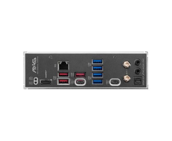 Mainboard MSI AMD B850 SAM5 Micro-ATX Memory DDR5 Memory slots 4 1xPCI-Express 4.0 4x	 1xPCI-Express 4.0 8x 1xPCI-Express 4.0 16x 1xPCI-Express 5.0 16x 3xM.2 1xHDMI 3xUSB 2.0 4xUSB 3.2 2xUSB-C 1xOptical S/PDIF 1xRJ45 2xAudio port MAGB850MMORTARWIFI
