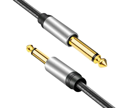 Audio vads MONO 6.35mm To 6.35 mm 20m Cable For Mixer Electric Bass Guitar 6.5mm 1/4 Jack TS
