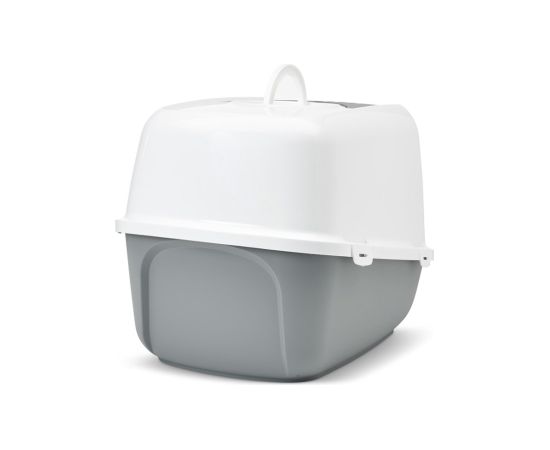 SAVIC Nestor Jumbo White-Grey – covered cat litter box – 66.5x48.5x46.5 cm – 1 pc.