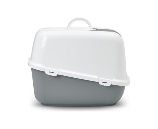 SAVIC Nestor Jumbo White-Grey – covered cat litter box – 66.5x48.5x46.5 cm – 1 pc.