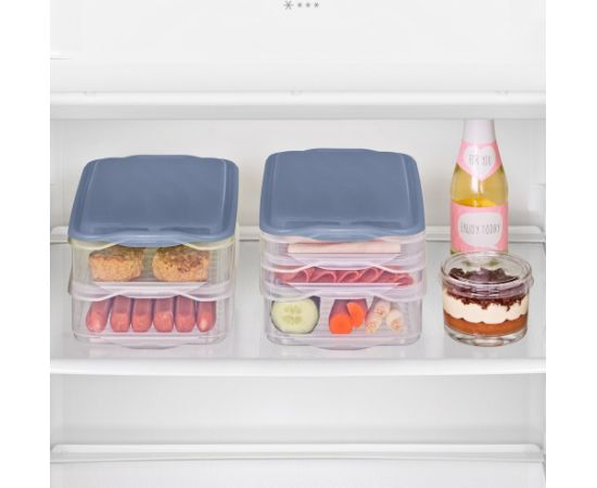 ROTHO Rondo Horizon blue - food storage container - 2 x 0,75l, 1 x 1,35l