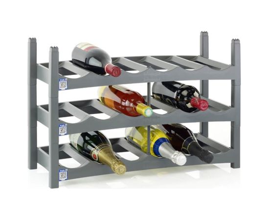 Rotho VARIO Tabletop wine rack 6 bottle(s) Grey