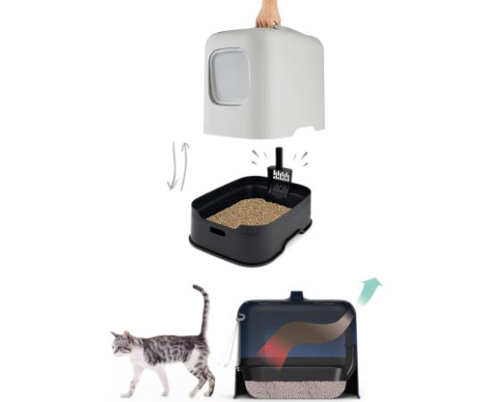 ROTHO Biala Anthracite - cat litter box