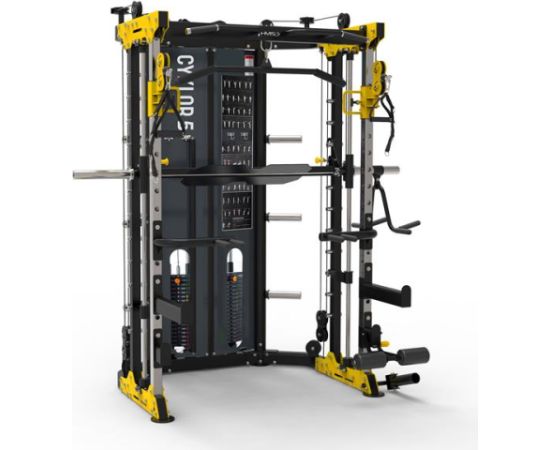 Daudzfunkcionālais trenažieris CYKLOP 5 SMITH MACHINE WITH WEIGHT STACK SEMI COMERCIAL HMS