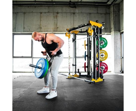 Daudzfunkcionālais trenažieris CYKLOP 5 SMITH MACHINE WITH WEIGHT STACK SEMI COMERCIAL HMS