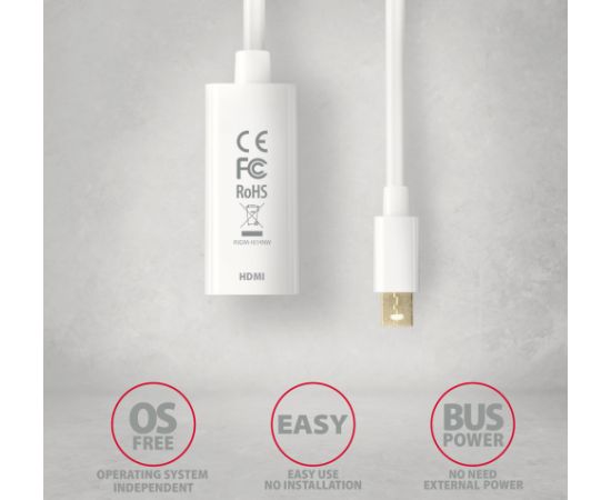 AXAGON RVDM-HI14N Mini DP > HDMI 1.4 adapter 4K/30Hz