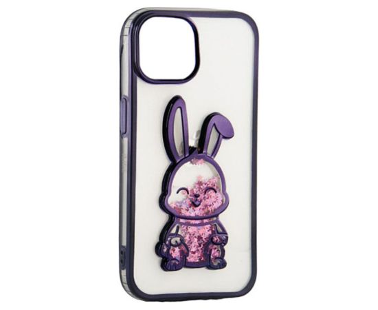iLike Apple  iPhone 11 Silicone Case Print Desire Rabbit Purple