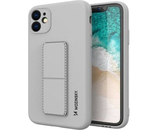Wozinsky Apple  iPhone 12 Pro Max Kickstand Case silicone case with stand Silver
