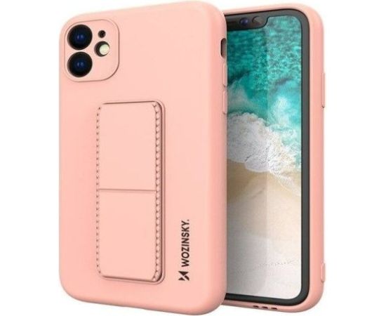 Wozinsky Apple  iPhone 12 Kickstand Case silicone case with stand Pink