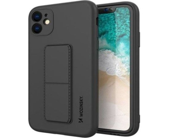 Wozinsky -  iPhone 12 silicone case with stand Kickstand Case Black