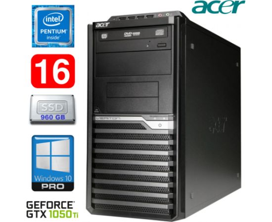 Acer Veriton M4610G MT G630 16GB 960SSD GTX1050Ti 4GB DVD WIN10Pro