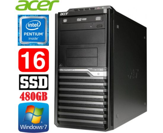 Acer Veriton M4610G MT G630 16GB 480SSD DVD WIN7Pro