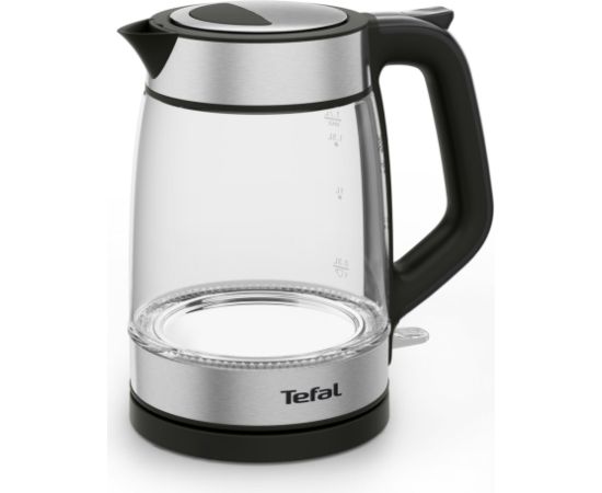 Tefal Glass Kettle KI605830 electric kettle 1.7 L 2200 W Black, Silver, Transparent