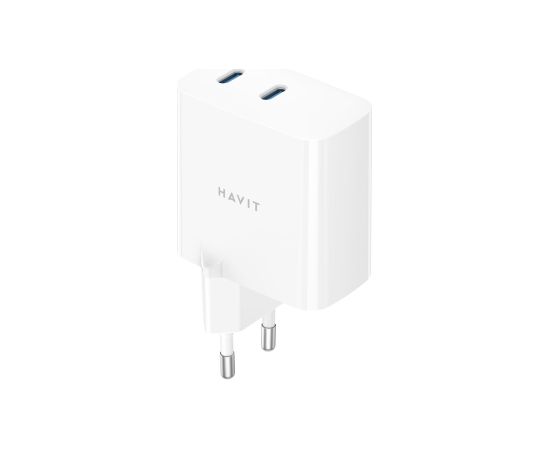 Havit UC45 EU - GaN 45 W dual-port travel charger, black