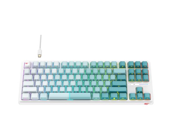 Havit KB901L - gaming keyboard (white and green)
